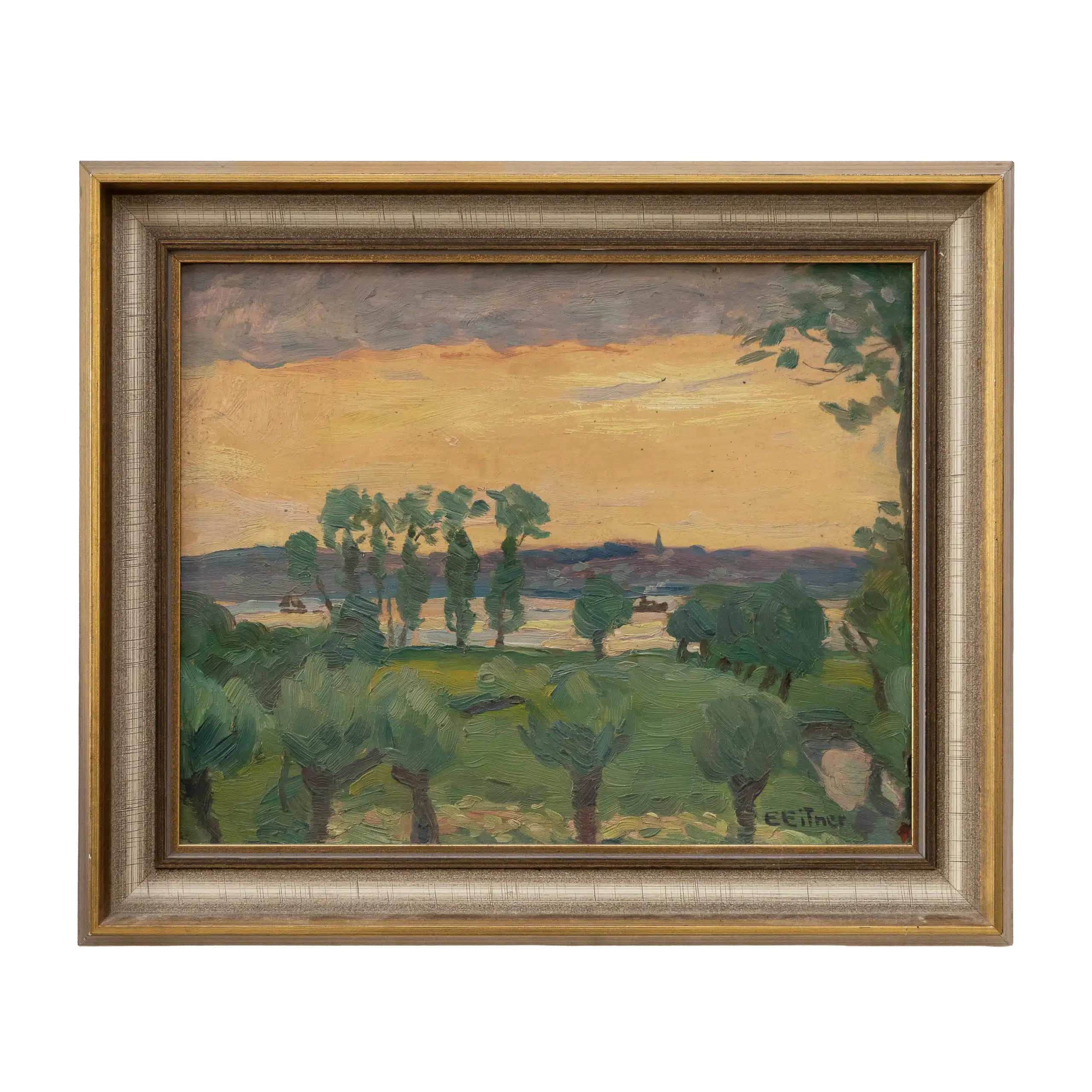 Ernst Eitner – „Am Deich b. Cranz“ – Hamburger Impressionismus